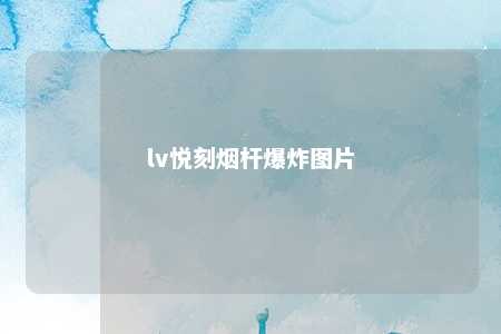 lv悦刻烟杆爆炸图片