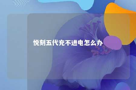 悦刻五代充不进电怎么办