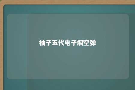 柚子五代电子烟空弹